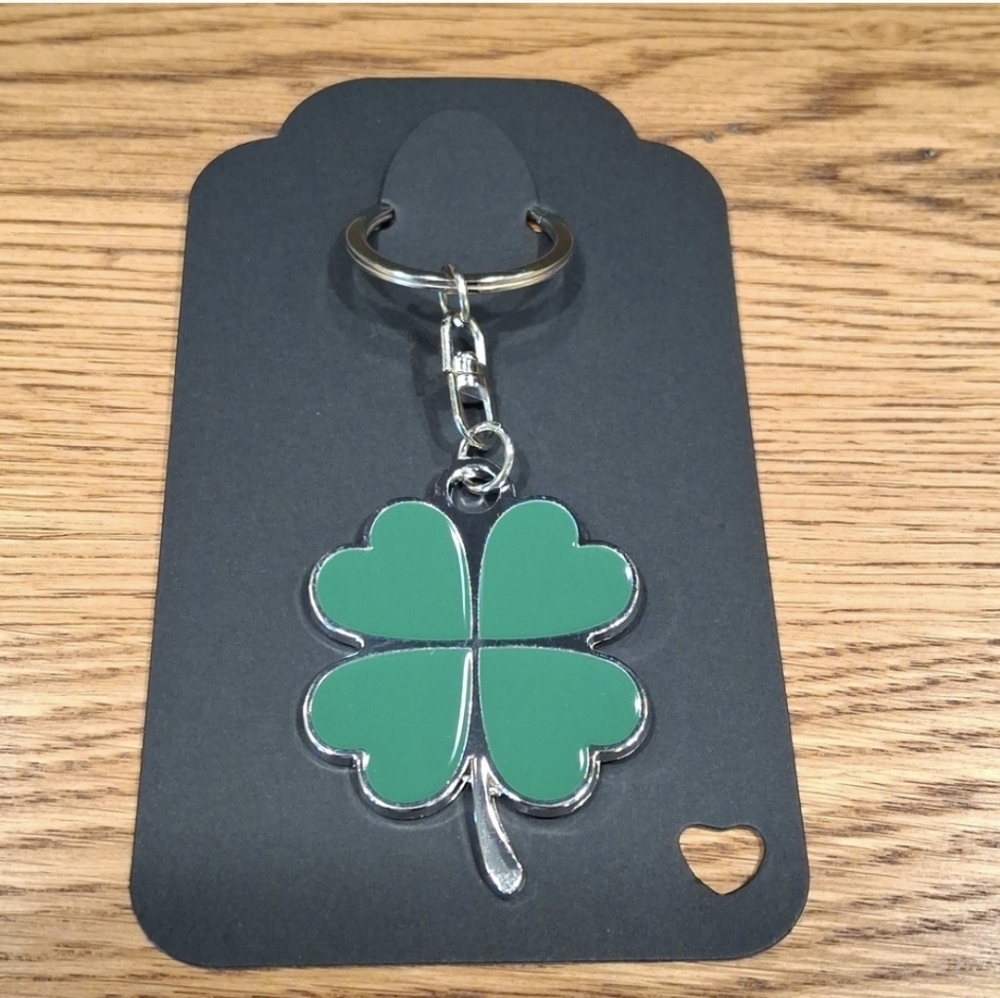 Green Four-Leaf Clover Keychain/Bag Charm